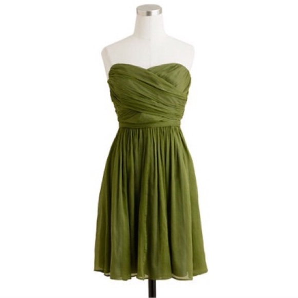 J. Crew Dresses & Skirts - J. Crew Silk Chiffon Taryn Strapless Dress 12 NWT